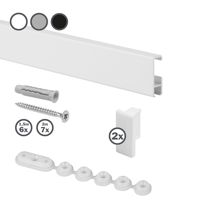 STAS cliprail en blanc ou argenté pour tous vos besoins.