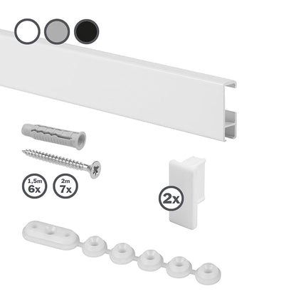 STAS cliprail en blanc ou argenté pour tous vos besoins.