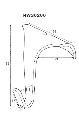 STAS crochet moulure chrome, parfait pour cadres légers à lourds.