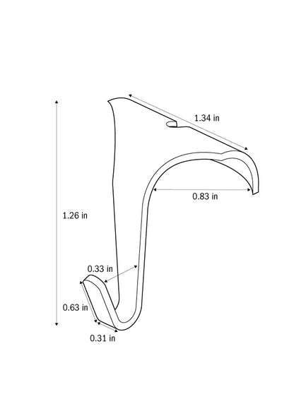 STAS molding hook silver (pack of 10) - ?