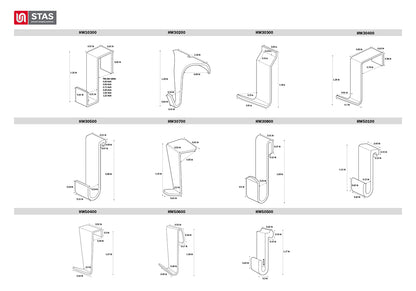 STAS molding hook gold-colored (pack of 10) - ?