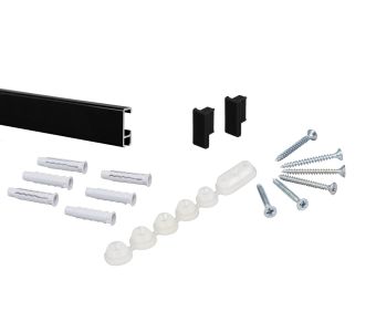 STAS cliprail pro black 100cm 39.37 inch + installation kit 