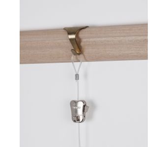 STAS moulding hook gold + cord with loop and STAS zipper