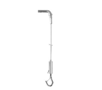 STAS suspension set with safety hook and eye plate, with fixed size ceiling mount