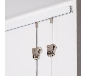 STAS minirail white 59" - complete kit, including 2 clear cords with cobra end 59" with STAS zipper