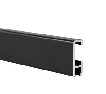 STAS cliprail black 100cm 39.37 inch + installation kit 