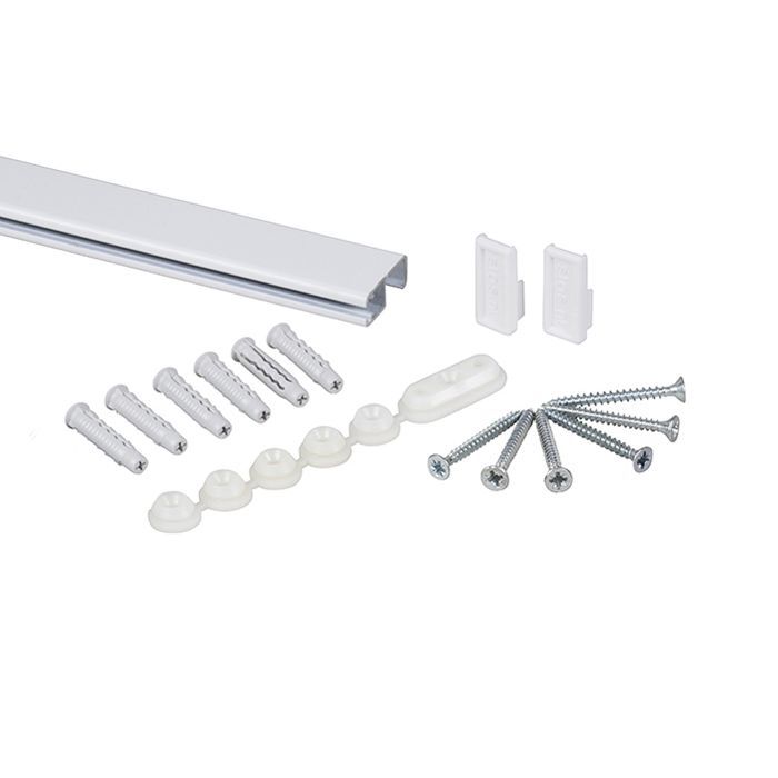 STAS cliprail pro white 100cm 39.37 inch + installation kit 