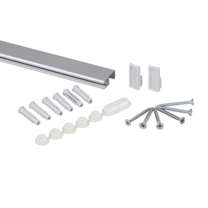 STAS cliprail pro silver + installation kit for soft wall 