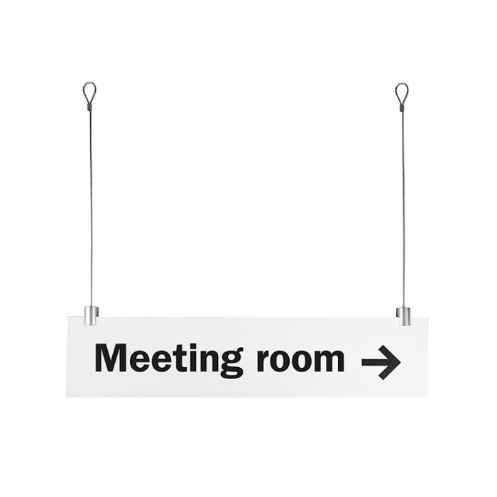 Hang ceiling signs with STAS drop ceiling hooks (drop ceilings)