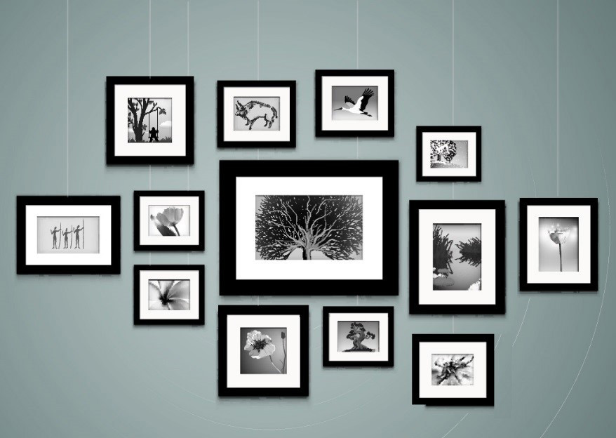 Hanging art gallery style - gallery wall